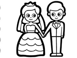 Gambar Pernikahan Menggambar, Melukis dan Mewarnai untuk Anak | Mari Belajar Menggambar Mudah #159
