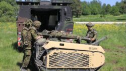 Kendaraan Darat Enggak Berawak (UGV) Bantuan Tempur Canggih Milrem Robotics Dipamerkan di Defense Services Asia